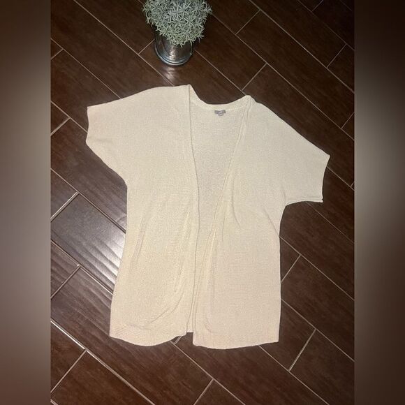 J.Jill dark khaki silk blend knit open sweater sz medium - Picture 1 of 8
